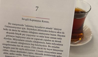 Galatasaray’dan futbolcularına şampiyonluk mektubu